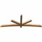 Ekena Millwork Alberta Smooth Timber Gable Bracket, Western Red Cedar, 96"W x 36"H x 3 1/2"D x 3 1/2"F, 9/12 Pitch GBW096X36X0404ALB00SWR - alternate 5